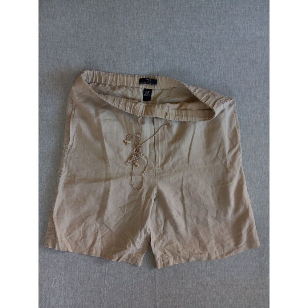 Elements By Arnold Zimberg Men Small Pure Linen Drawstrings Stretch Waist Short - Picture 1 of 10